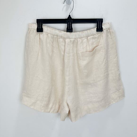 J.Crew 3" Stratus Short Linen Natural Beige Relaxed Pull On Casual Medium NWT - Picture 10 of 10